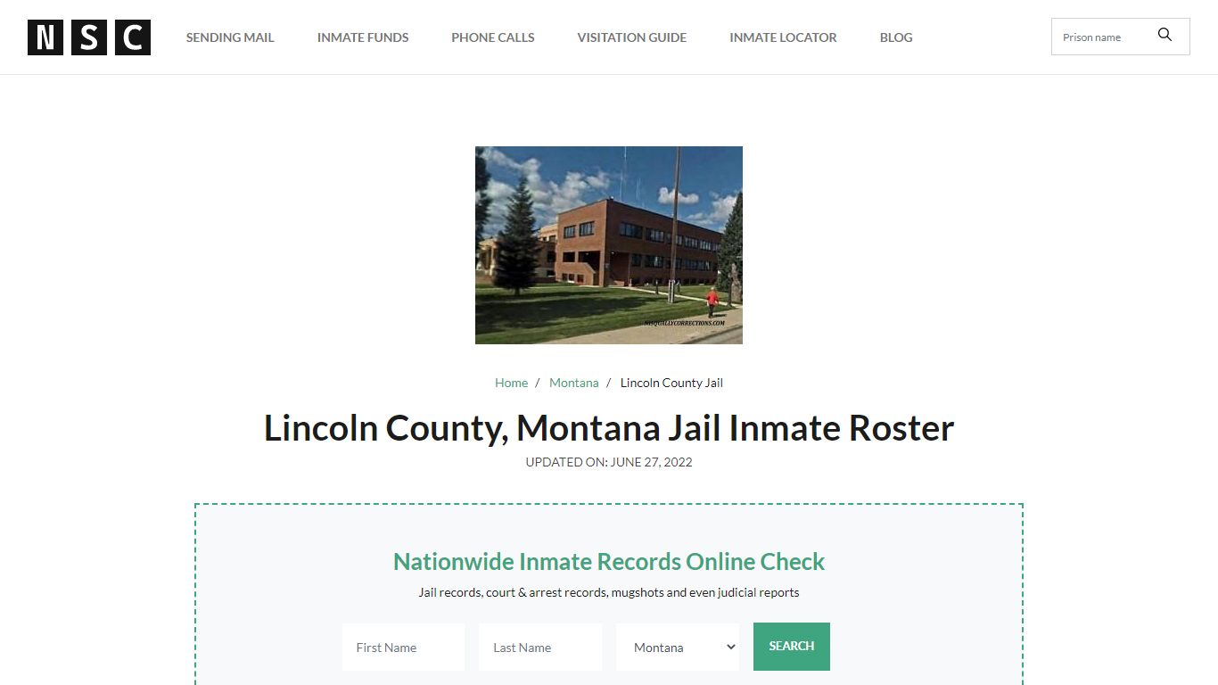 Lincoln County, Montana Jail Inmate List